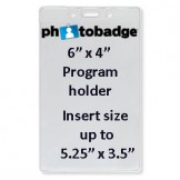 Vinyl Top Load 4" x 6" Program Holder - 100 pack